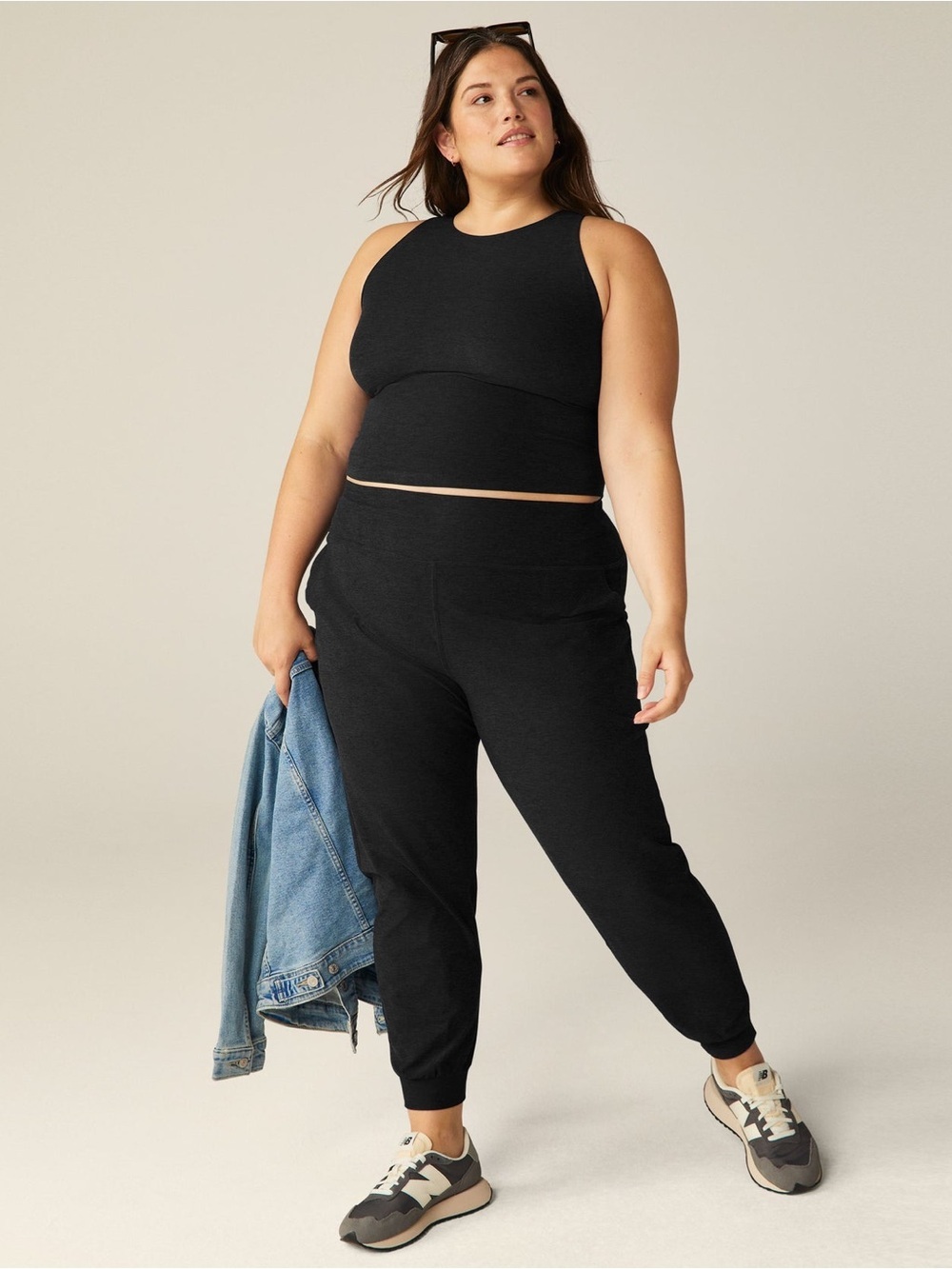 Beyond Yoga Black High-Rise Jogger Pants